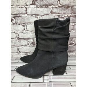 Botkier Skylar Black Suede Leather Pointed Heel Booties Women’s Sz 7.5M US/38EU